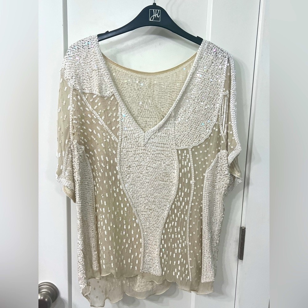One of a Kind Handmade Sheer Top